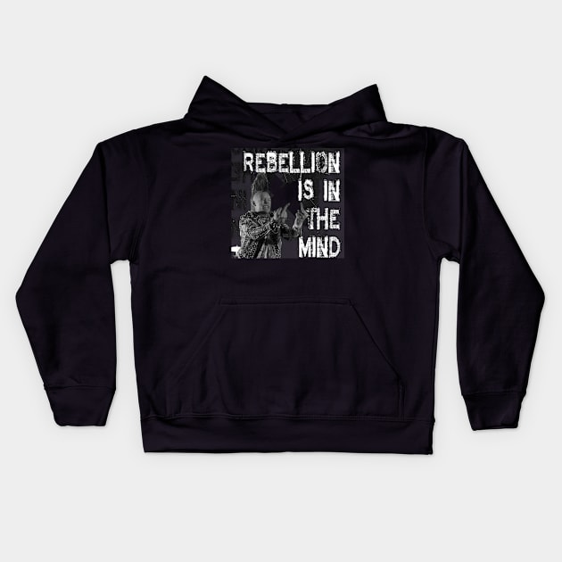 Rebellion Is InThe Mind Kids Hoodie by Cyde Track